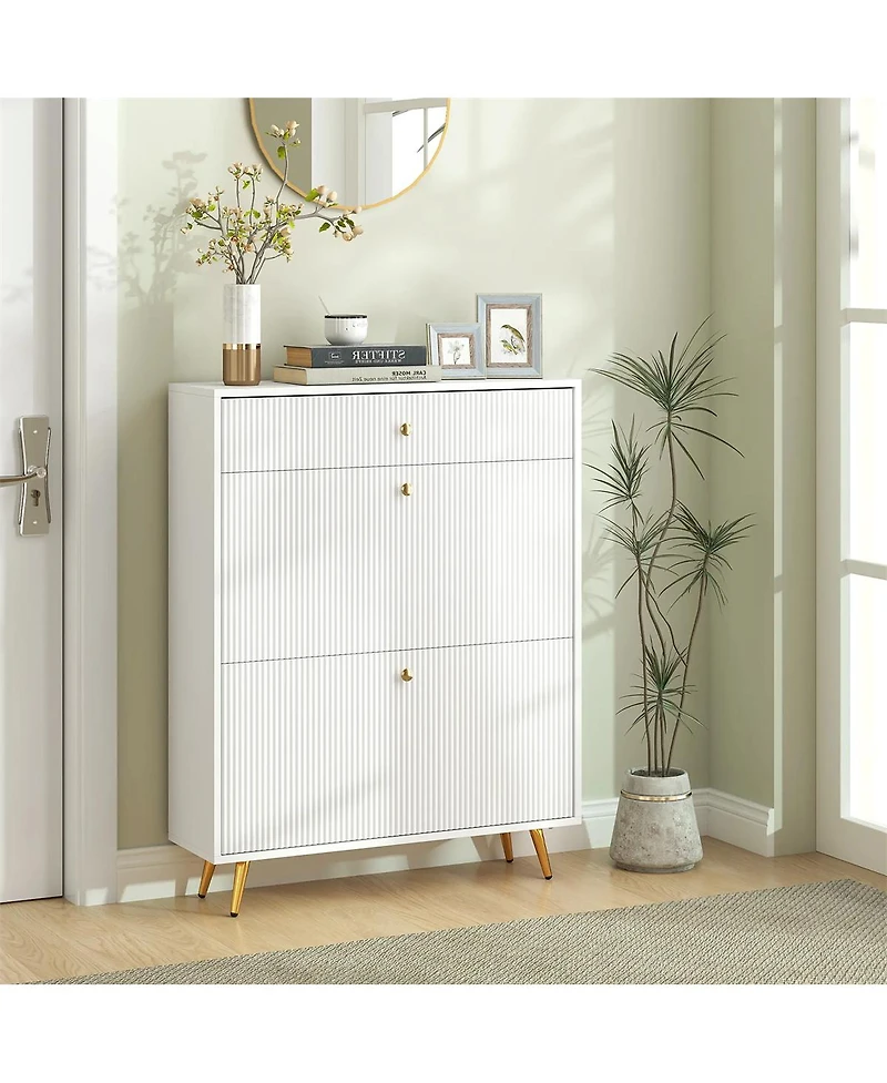 Slickblue 1Pc Mdf Adjustable Shelves for Entryway Shoe Storage Cabinet