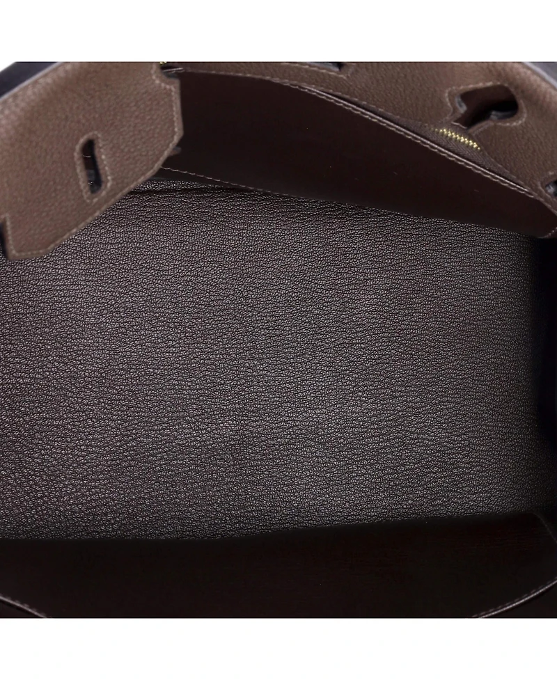 Pre-Owned Hermes Birkin 30 Handbag Brown Novillo with Gold Hardware