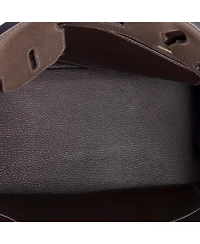 Pre-Owned Hermes Birkin 30 Handbag Brown Novillo with Gold Hardware