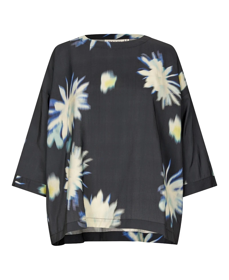 Masai Copenhagen Women's Becca 3/4 Sleeve Round Neck Blouse