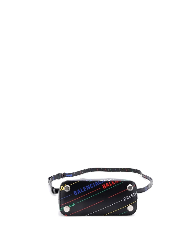 Pre-Owned Balenciaga Xxs Logo Ville Bag Printed Leather