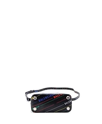 Pre-Owned Balenciaga Xxs Logo Ville Bag Printed Leather