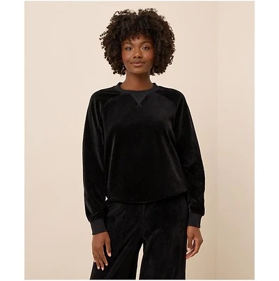 Pact Women's Cotton Velour Crew Pullover