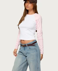 Edikted Women's Raya Long Sleeve T Shirt