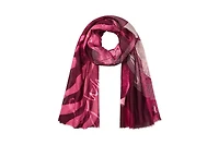 Olsen Pannaeux Print Scarf with Frayed Edge Trim