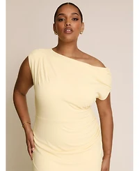 Six Stories Women's Slash Neck Drape Stretch Bridesmaid