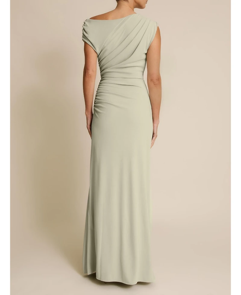 Six Stories Women's Slash Neck Draped Bridesmaid Dress