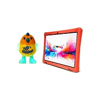 Linsay New 10.1" Super Bundle Kids Tablet Octa Core 128GB Newest Android 13 Kids Defender Case and Smart Chicken Toy Lights and Music show