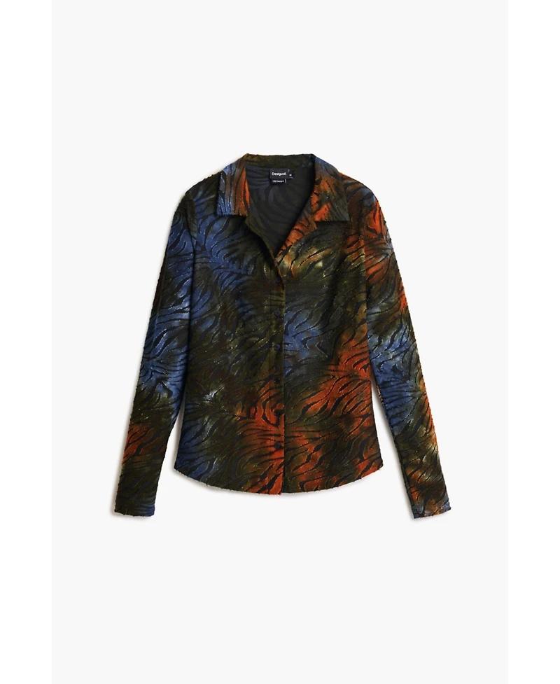 Desigual Women's Buttoned animal print T-shirt