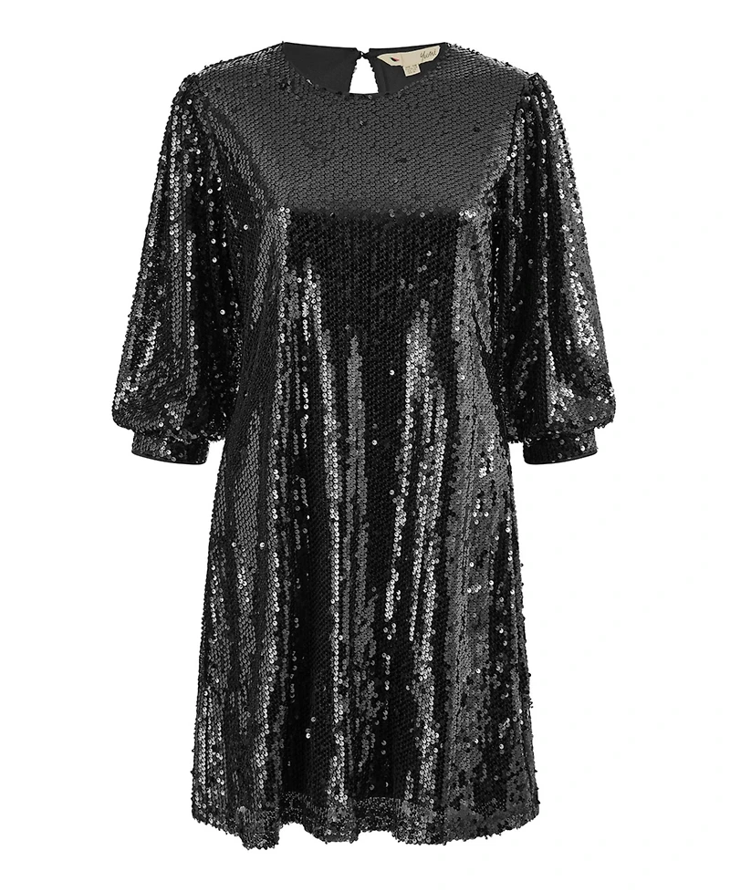 Yumi Women's Balloon Sleeve Sequin Mini Dress