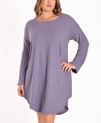 iCollection Plus Baby Waffle Stretch Knit Sleep Shirt