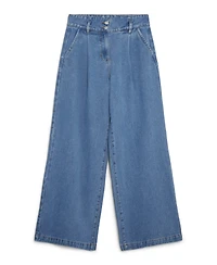 Karen Millen Women's Denim Wide Leg Trousers