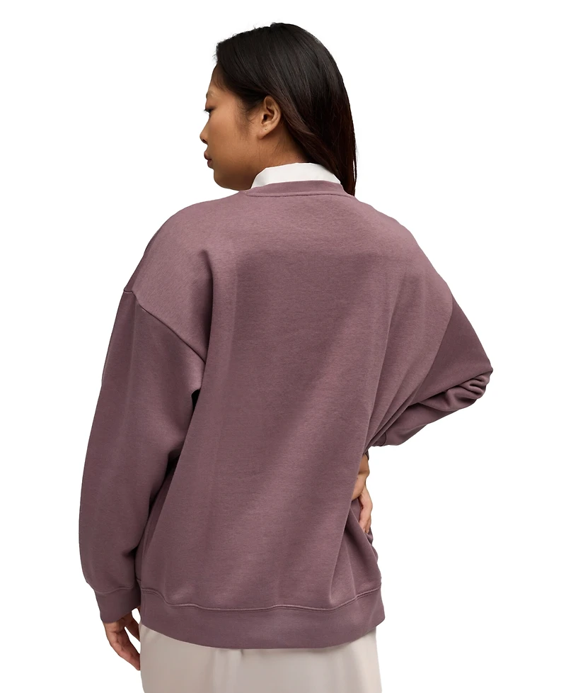 Puma Women's Essential Oversized Crew Fleece Sweatshirt