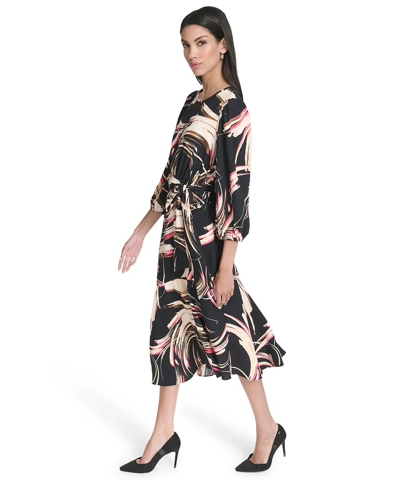 Halston Women's Printed Midi Dress