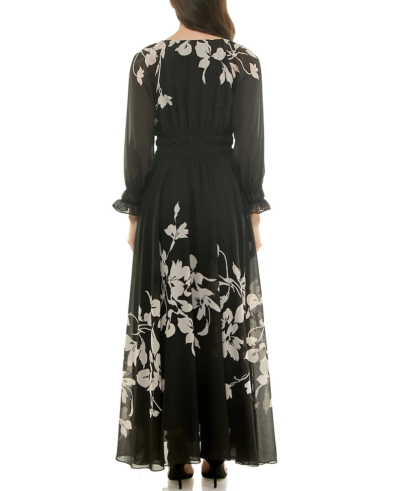 Taylor Petite Placement Print Maxi Dress