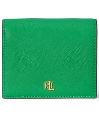 Lauren Ralph Crosshatch Leather Compact Wallet