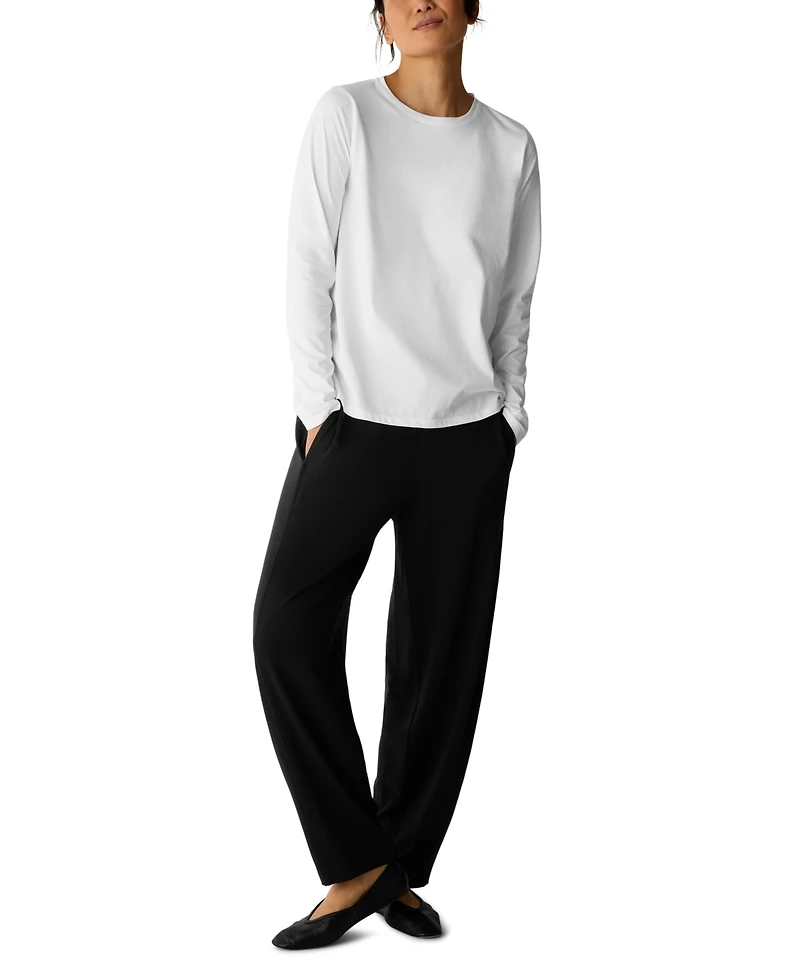 Eileen Fisher Women's Round Neck Long-Sleeve Top