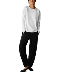 Eileen Fisher Women's Round Neck Long-Sleeve Top