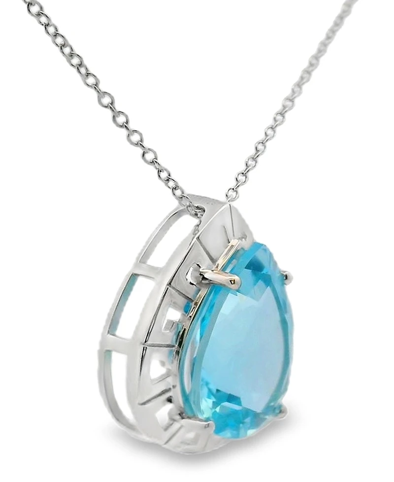 Macy's Sky Blue Topaz Pendant Necklace (8.3 ct. t.w.) in Sterling Silver