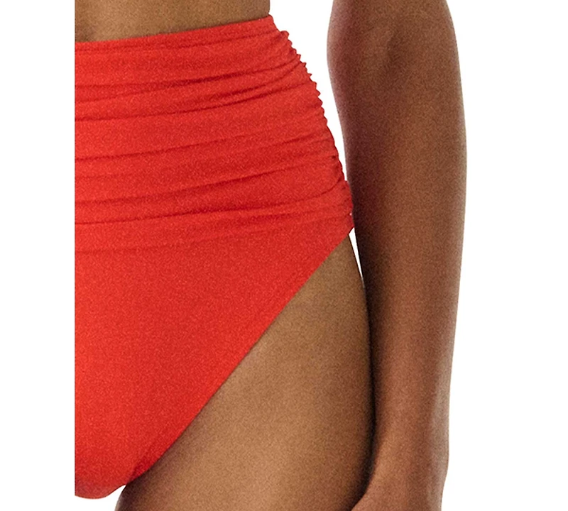 Kate Spade Women's Ruched High-Waist Bikini Bottoms