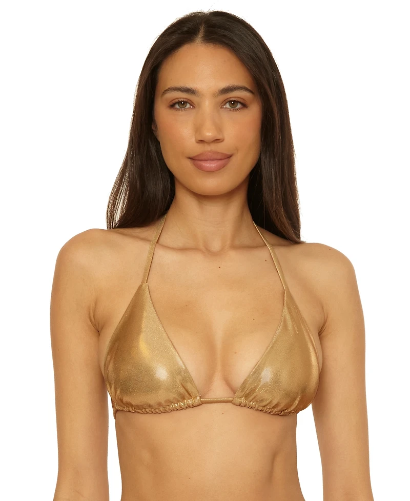 Becca Women's Liquid Metal Triangle Bikini Top
