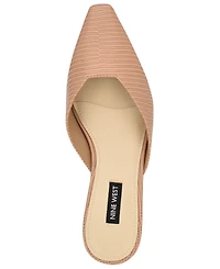 Nine West Women's Camenla Snip Toe Kitten Heel Mules