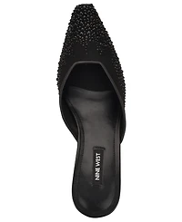 Nine West Women's Camenla Snip Toe Kitten Heel Mules