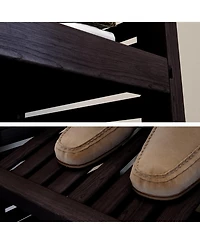 John Louis Home Solid Wood Walk-In Closet Organizer with 3 Drawers and Glass Doors