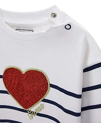 Guess Baby Girls Long-Sleeve Sweatshirt and Sweatpants, 2-Piece Set