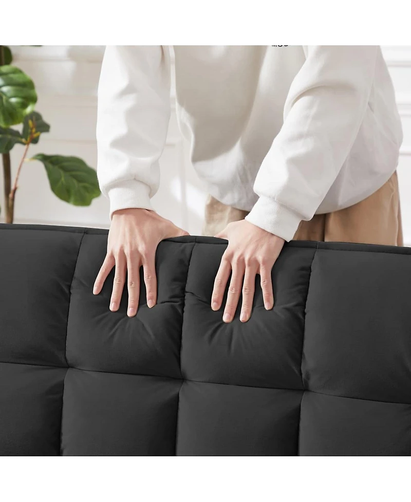 Maison Boucle Convertible Velvet Loveseat Sleeper Sofa, 3-in-1 Pull Out Couch Bed with Adjustable Backrest, Toss Pillows & Pockets for Apartment