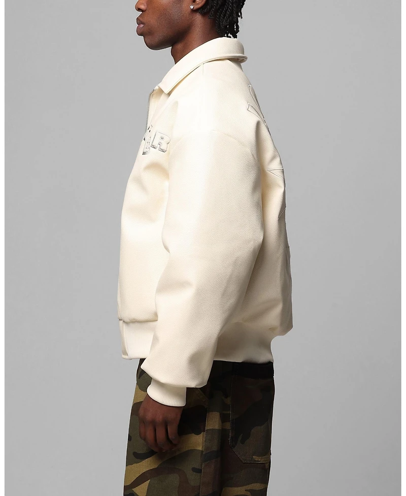 Loiter Men's Solar Pu Leather Varsity Jackets