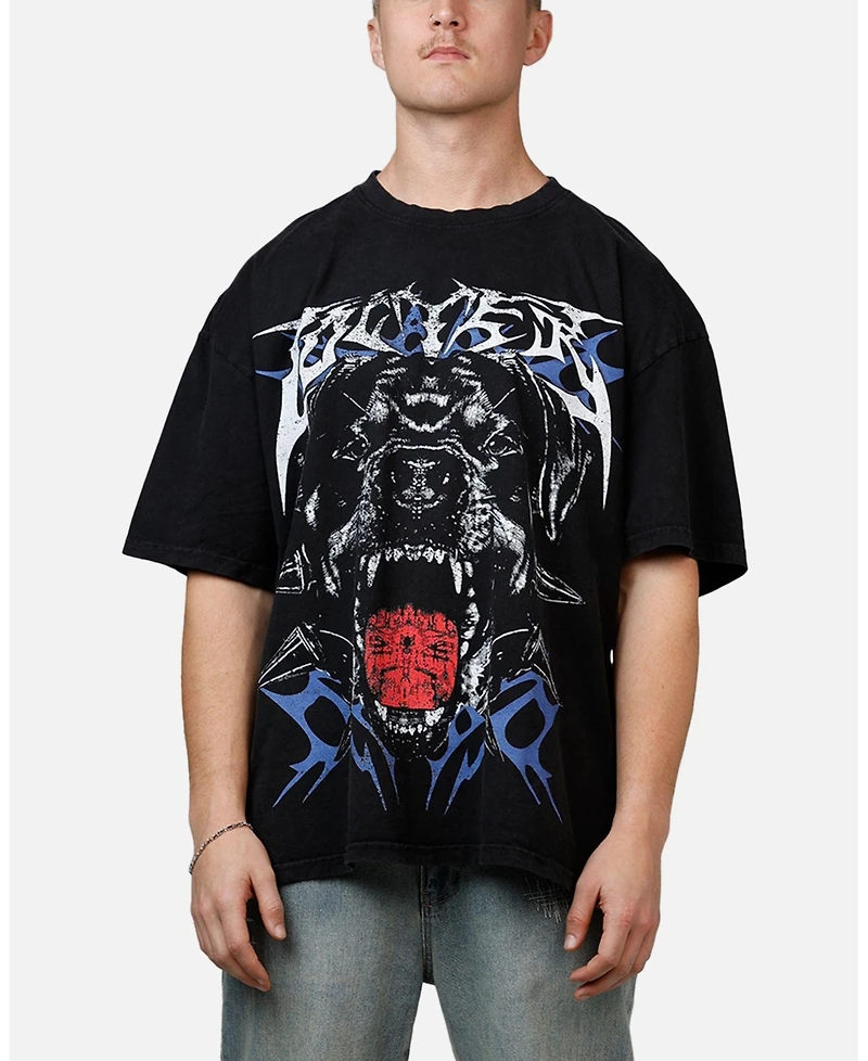 Loiter Men's mnml Faded Print Flannel Shirt