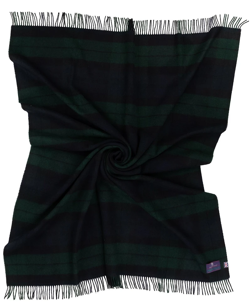 Prince of Scots Highland Tweeds Shetland Lambswool Throw, 55 " x 72"