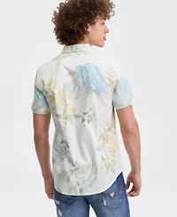Guess Men's Luxe Floral Woven Shirt