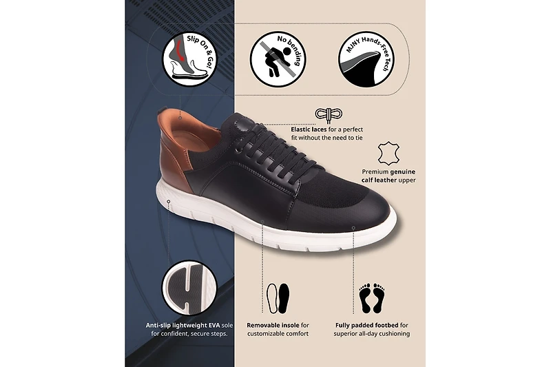 Marc Joseph New York Men's Newbury St Hands-Free Slip On Technology Lightweight Sneakers