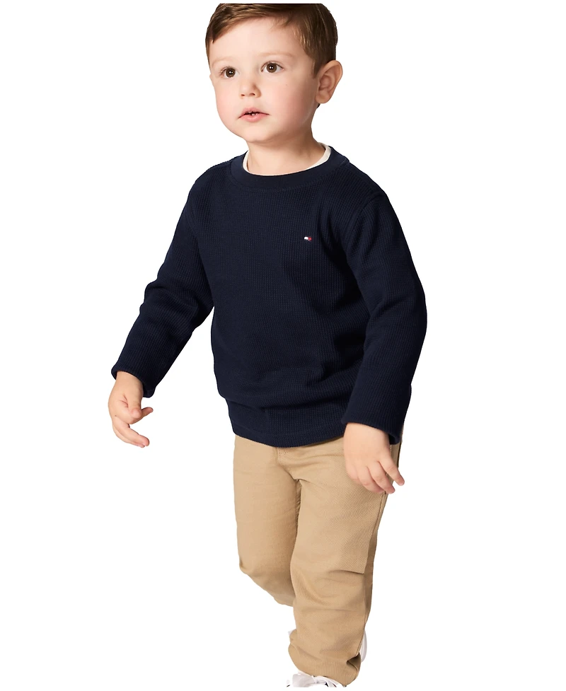 Tommy Hilfiger Boys Toddler 2T-4T 3-Piece Thermal T-Shirt, Jersey T-Shirt and Jogger Set
