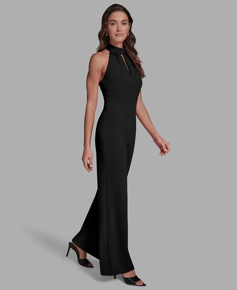 Bcbg Women's Scuba Crepe Keyhole Jumpsuit