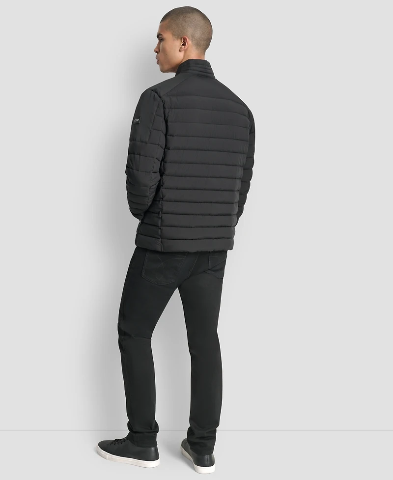 Dkny Men's Moto Quilted Puffer Jacket
