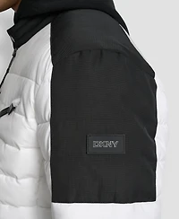 Dkny Men's Moto Quilted Puffer Jacket