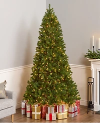 National Tree 7.5' "Feel Real" Downswept Douglas Fir Hinged Tree with 750 Clear Lights
