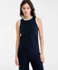 On 34th Women's Tipped Crewneck Sleeveless Sweater, Macy's Exclusive