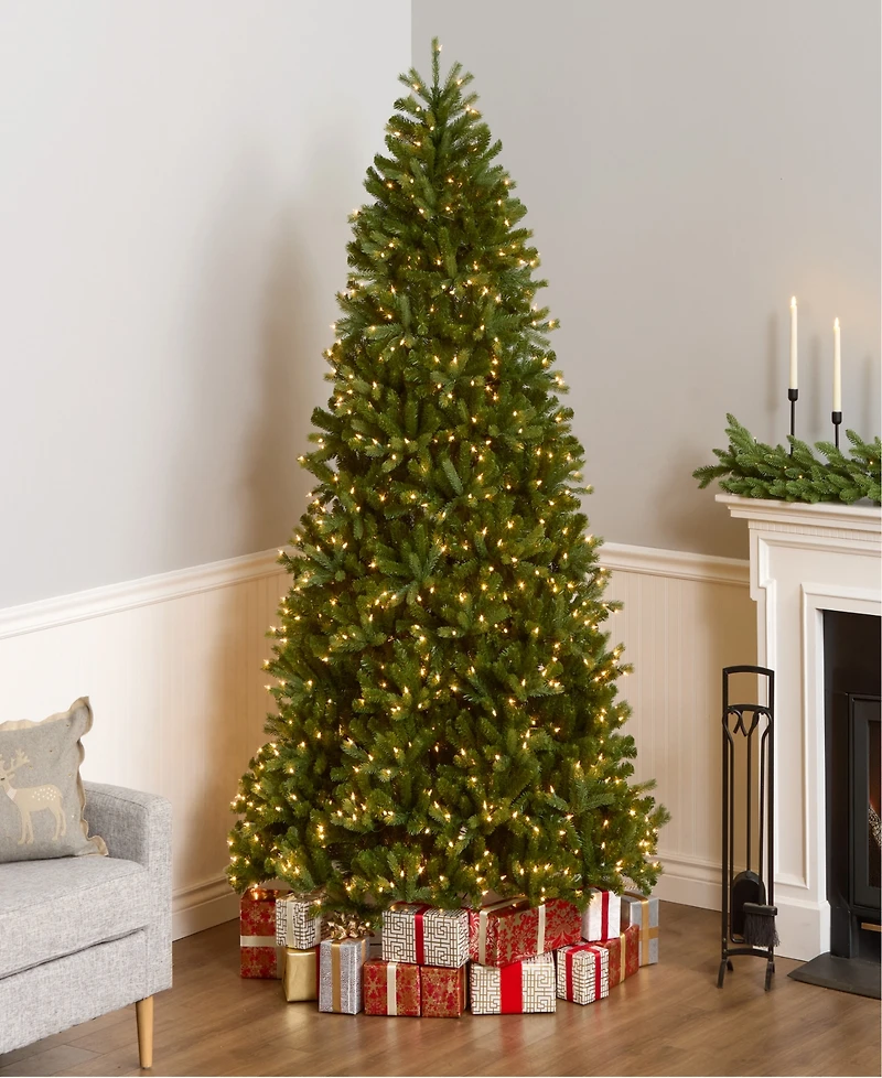 National Tree Company 7.5' "Feel Real" Jersey Fraser Medium Fir Hinged Tree with 1000 Clear Lights
