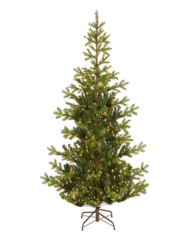 National Tree Company 6.5' Feel Real Norwegian Spruce Hinged Tree with 650 Clear Lights