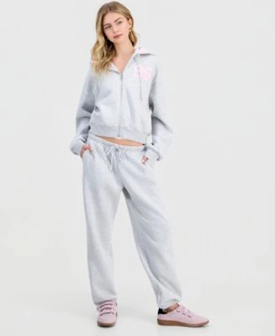Madden Girl Juniors Inner Beauty Zippered Hoodie Drawstring Sweatpants