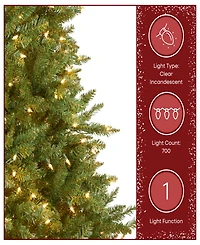 National Tree Company 7' Dunhill Fir Hinged Tree with 700 Clear Lights + PowerConnect