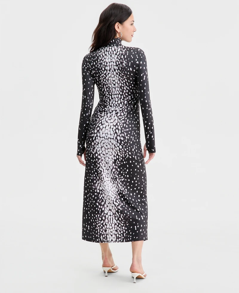 Bar Iii Women's Fawn-Print Maxi Dress, Macy's Exclusive