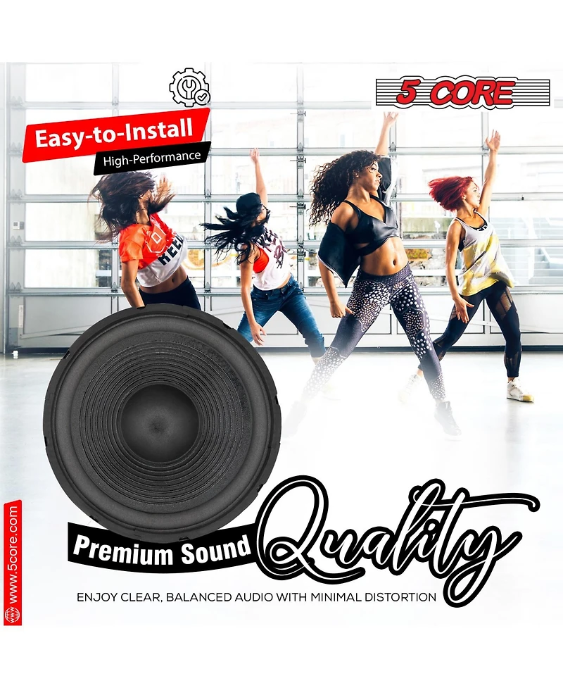 5 Core 12 Inch Subwoofer 1200W Pa Dj 8 Ohm Deep Bass Sub Woofer Loud Speaker