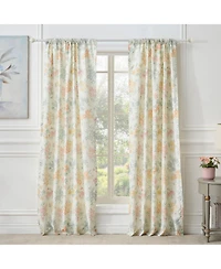 Greenland Home Fashions Chloe Light Filtering Semi Sheer 3" Rod Pocket Window Panel Pair 42" x 84" Pastel