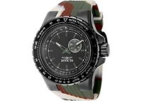 Invicta Men's 49730 Aviator Quartz VD72 Black Dial Watch