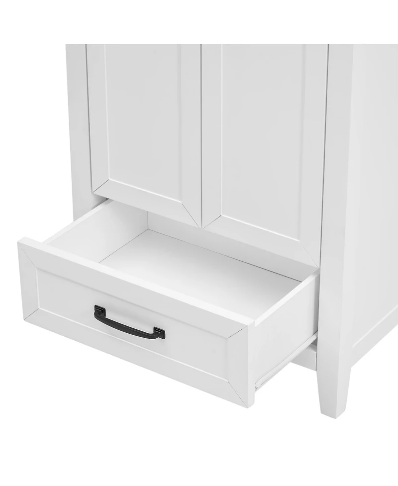 Casainc 24" Bathroom Vanity with Sink, Cabinet with One Drawer and Doors, Solid Wood and Mdf